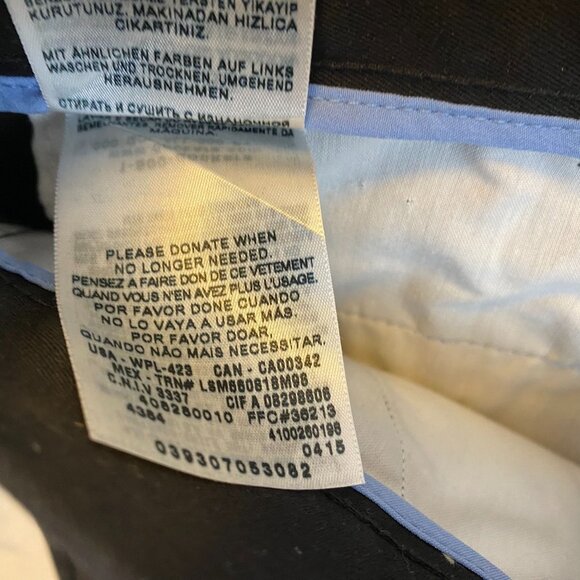 Dockers Mens Pants Size 42x32 Black Straight Fit Cotton - Picture 10 of 14